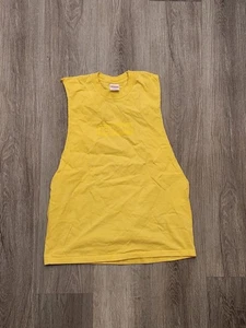 Supreme Tonal Box Logo Yellow Sz Small Cotton 100% Authentic Sleeve Less  - Picture 1 of 11