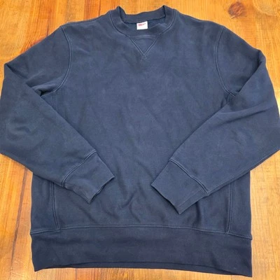 Sudadera De Colección J Crew Ropa Deportiva Para Hombres M Azul Oscuro Cuello Redondo Tejido Inverso Pesado Foto 1 de 4