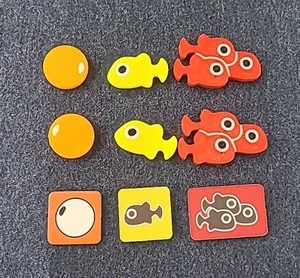 Finspan Upgraded Double-sided Tokens (Eggs x80, Young Fish x80, Schools x36) - Picture 1 of 6