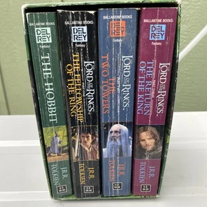 JRR Tolkien Lord of the Rings and The Hobbit 2001 4-Book Paperback Box Set - Picture 1 of 9