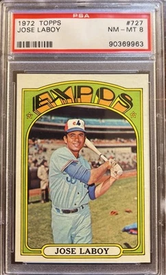 1972 Topps Baseball #727 - Jose Laboy - PSA 8 - Image 1 of 2