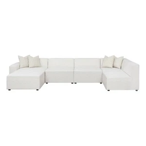 Coaster Freddie 6-piece Fabric Upholstered Modular Sectional Pearl - Picture 1 of 14