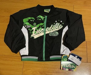The Incredible Hulk 2004 Marvel Black Kids zip up Jacket Sz 5 NWT - Picture 1 of 8