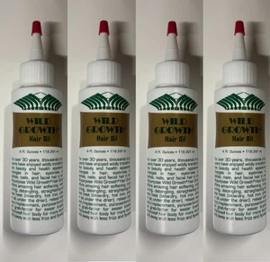 Aceite hidratante para cabello de crecimiento salvaje regeneración del cabello cejas pestañas 4 oz. Pack de 4 - Imagen 1 de 4