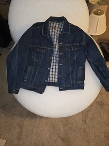 RARE SAMPLE SS2 Levi's Vtg Blanket Lined Denim Jacket W/ Inner Pocket Sz Large - Afbeelding 1 van 12