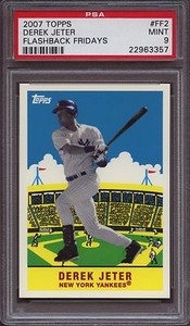 2007 TOPPS FLASHBACK FRIDAYS FF2 DEREK JETER  PSA 9 mint Yankees
