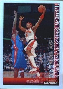 2005-06 Bowman Chrome Refractors Atlanta Hawks Basketball Card #82 Josh Smith