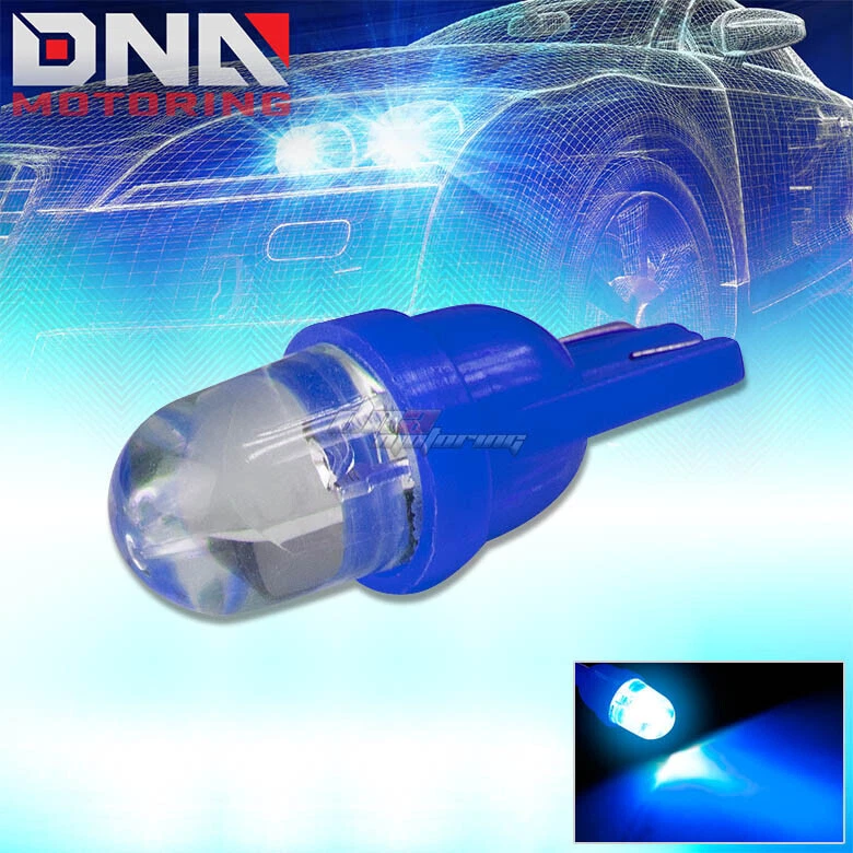 10MM REDONDO LED T10 W5W 194 AZUL BRILLANTE INTERIOR DOMO BOMBILLA/LÁMPARA/BOMBILLAS Foto 1 de 1