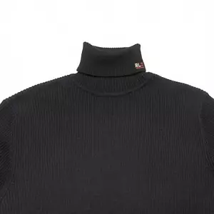 Polo Jeans Co Ralph Lauren Turtleneck Sweater Size XLarge Ribbed Black - Picture 1 of 12
