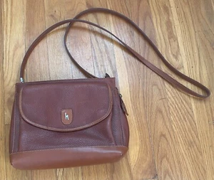 Vintage Hartmann by Lombardo Brown Leather Crossbody Bag Purse - Picture 1 of 8