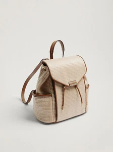 Parfois Mochila Trenzada Camel 195504 Nueva con etiquetas Bolso New Bag - Imagen 1 de 7