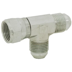 JIC 20 Male x JIC 20 Female Swivel x JIC 20 Male Tee Adapter 9-6602-20-20-20 - Picture 1 of 2