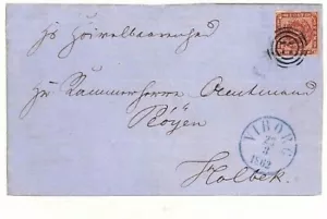 DENMARK Numerals *77* & *129* Postmark Covers 1862-3 (Scott cat $400) Ap229 - Picture 1 of 3