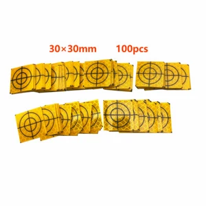 100PCS 30X30MM YELLOW REFLECTOR SHEET REFLECTIVE TARGET FOR TOTAL STATION - Picture 1 of 5