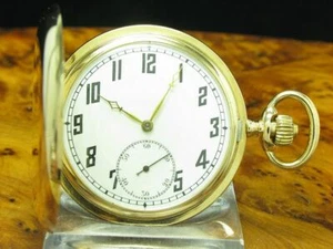 CYMA 14kt 585 oro Savonette tapa de salto reloj de bolsillo / calibre 970 - Imagen 1 de 8