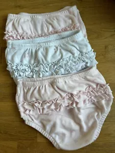 3x Niña Bloomers Matalan 9-12 Meses 100% Algodón Rosa Blanco - Imagen 1 de 3