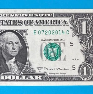 July 20, 2014 (E 07202014 C) $ BIRTHDAY Note $1 One Dollar Bill - Picture 1 of 3