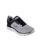 Mens Skechers Track Broader Grey/Black Lace Up Athletic Shoes