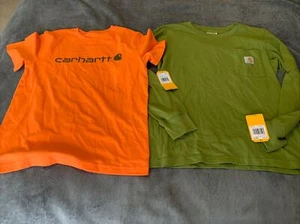 Carhartt Lot Of Shorts Boys Size S/M NWT Graphic Tshirts Lot Is 2 - Picture 1 of 7
