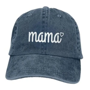 Mama Hat for Women Adjustable Cotton Baseball Cap Gifts for One Size Navy Blue - Picture 1 of 8