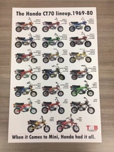 Honda CT70 Line Up Poster - Picture 1 of 1