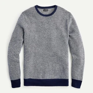 Neu mit Etikett J. Crew 100 % Kaschmir Pullover - Herren Small, marineblau Vogelaugen Strick - Bild 1 von 3