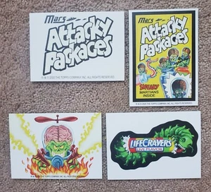 2020 Topps Mars Attacks Wacky Packages Series 4 Glow-in-the-dark 4 Card Set /252 - Picture 1 of 10