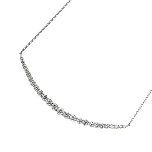 K18WG DIAMOND PENDANT NECKLACE 0.65CT - Auth free shipping from Japan- Auth SELB - Picture 1 of 3