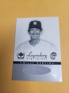 2000 UPPER DECK YANKEE LEGENDARY PINSTRIPES BILLY MARTIN JERSEY CARD - Picture 1 of 2