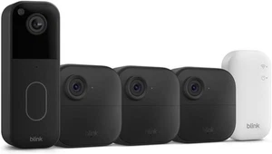 Blink Video Doorbell + 3 Outdoor 4 Smart Cameras (4th Gen) with Sync Module Core - Picture 1 of 5