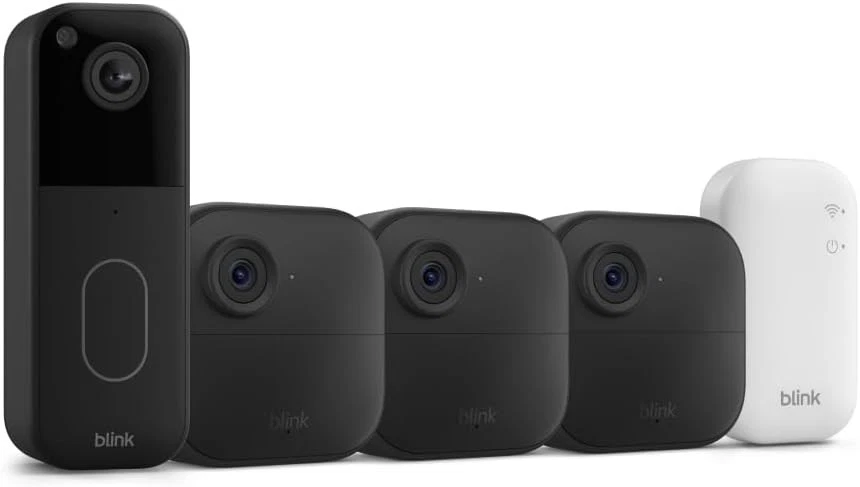 Blink Video Doorbell + 3 Outdoor 4 Smart Cameras (4th Gen) with Sync Module Core - Image 1 of 4