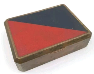 Caja Deco Original Estuche Muratti Original C 1930 Latón Rojo y Negro Tapa Geométrica - Imagen 1 de 10
