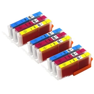 9 Ink Cartridges for Canon PIXMA TR7650 TS6350 TS8151 TS8350 TS9551ca - CMY Set - Picture 1 of 6