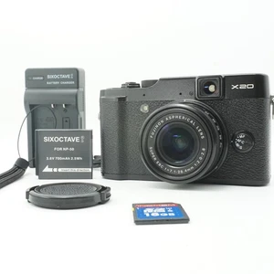 FUJIFILM X20 Black 12MP Digital Camera w/ Charger Strap SD Card from Japan - Picture 1 of 22