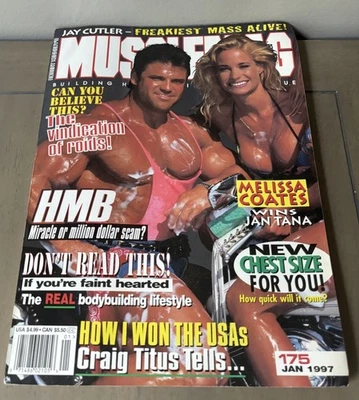Eddie Robinson W/ Female - Musclemag Bodybuilding Magazine - January 1997 - Image 1 of 3