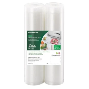 Vacuum Food Sealer Rolls Bags, 2 Packs 8 in X 20 Ft, BPA Free, Durable - Picture 1 of 7