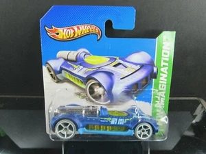 BLUE RETRO-ACTIVE HW IMAGINATION2013 SHORT CARD HOT WHEELS 1/64 DIECAST CAR - Picture 1 of 7