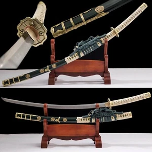 Hand Grind Clay Tempered T10 Steel Real Yokote Japanese Samurai Tachi Sharp - Picture 1 of 9