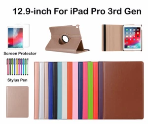  360°Rotate PU Leather cover case for Apple 12.9-inch iPad Pro 3rd Generation - Picture 1 of 15