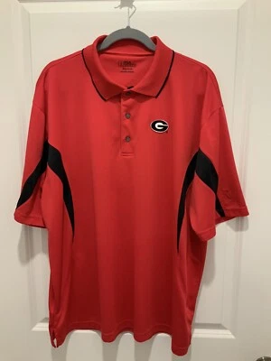 Polo PGA Tour XXL para hombre manga corta Georgia Bulldogs rojo negro Foto 1 de 4