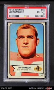 1954 Bowman #76 Leo Nomellini 49ers SHORT-PRINT HOF Mi PSA 6 - EX/MT 13A 00 0100