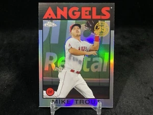 MIKE TROUT 2021 TOPPS CHROME #86BC-2 1986 35TH ANNIV. REFRACTOR INSERT / ANGELS - Picture 1 of 2