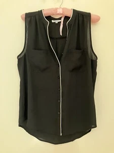 Valley Girl size 10 black chiffon blouse. Great condition. - Picture 1 of 3