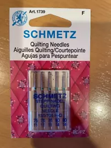 NEW SCHMETZ QUILTING NEEDLES SEWING MACHINE 130/705 H-Q 75/11 90/14 5 PK 1739 - Picture 1 of 1