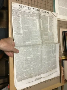 Original NEW-YORK WEEKLY TRIBUNE - oct 7, 1848 Ocean-Monarch destroyed; Ireland - Picture 1 of 12