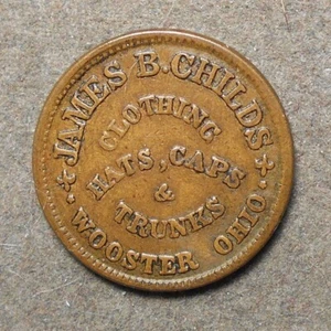 Wooster, Ohio, James B. Childs, R-2, Kupfer, 19mm, xf, Kleidung - Bild 1 von 2