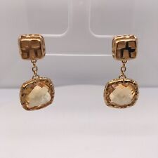 The Fifth Season by Roberto Coin Gold Plated Quartz Drop Earrings - Brand New