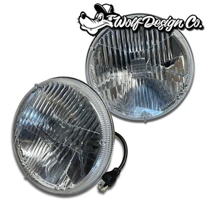 Chevy Belair 7" LED Sealed Beam Headlights H4 White Holley Morimoto LFRB155 - Picture 1 of 20