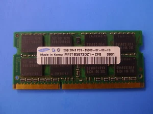 Samsung 2GB 2Rx8 PC3-8500S 1066MHz SODIMM DDR3 Laptop Memory M471B5673DZ1-CF8 - Picture 1 of 2