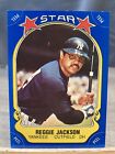 REGGIE JACKSON 1981 FLEER STAR STICKER BASEBALL CARD N.Y. YANKEES CHECKLIST